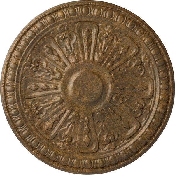 Ekena Millwork Raymond Ceiling Medallion (Fits Canopies up to 5 3/8"), Hand-Painted Rubbed Bronze, 18"OD x 1 1/4"P CM18RA2RZS - main